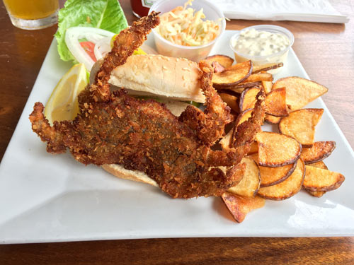 Gulf Coast Fried Soft Shell Crab Po Boy