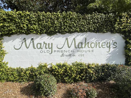 Mary Mahoney's Sign in Biloxi, MS